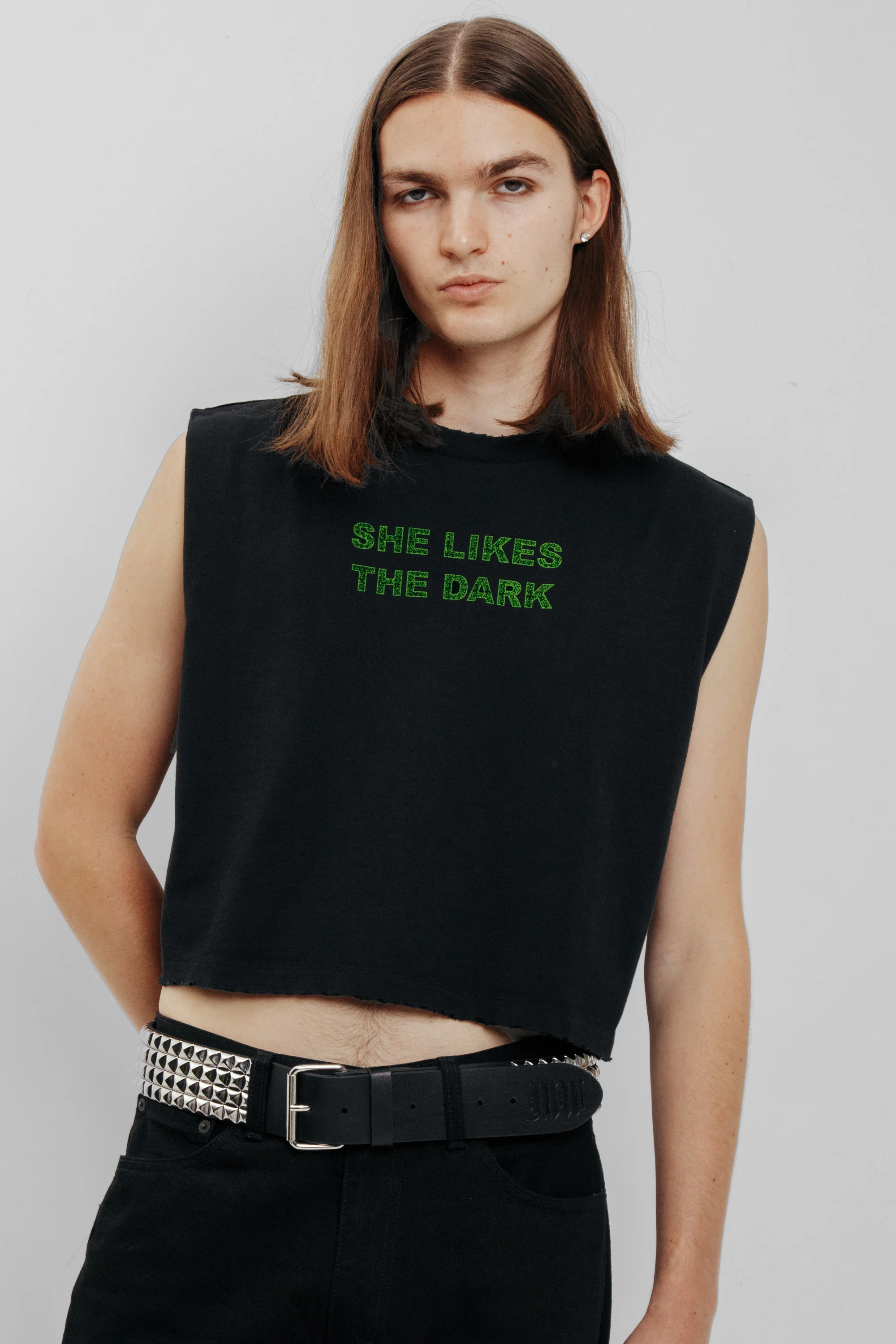 Black No.1 Cropped Tank - Image 3