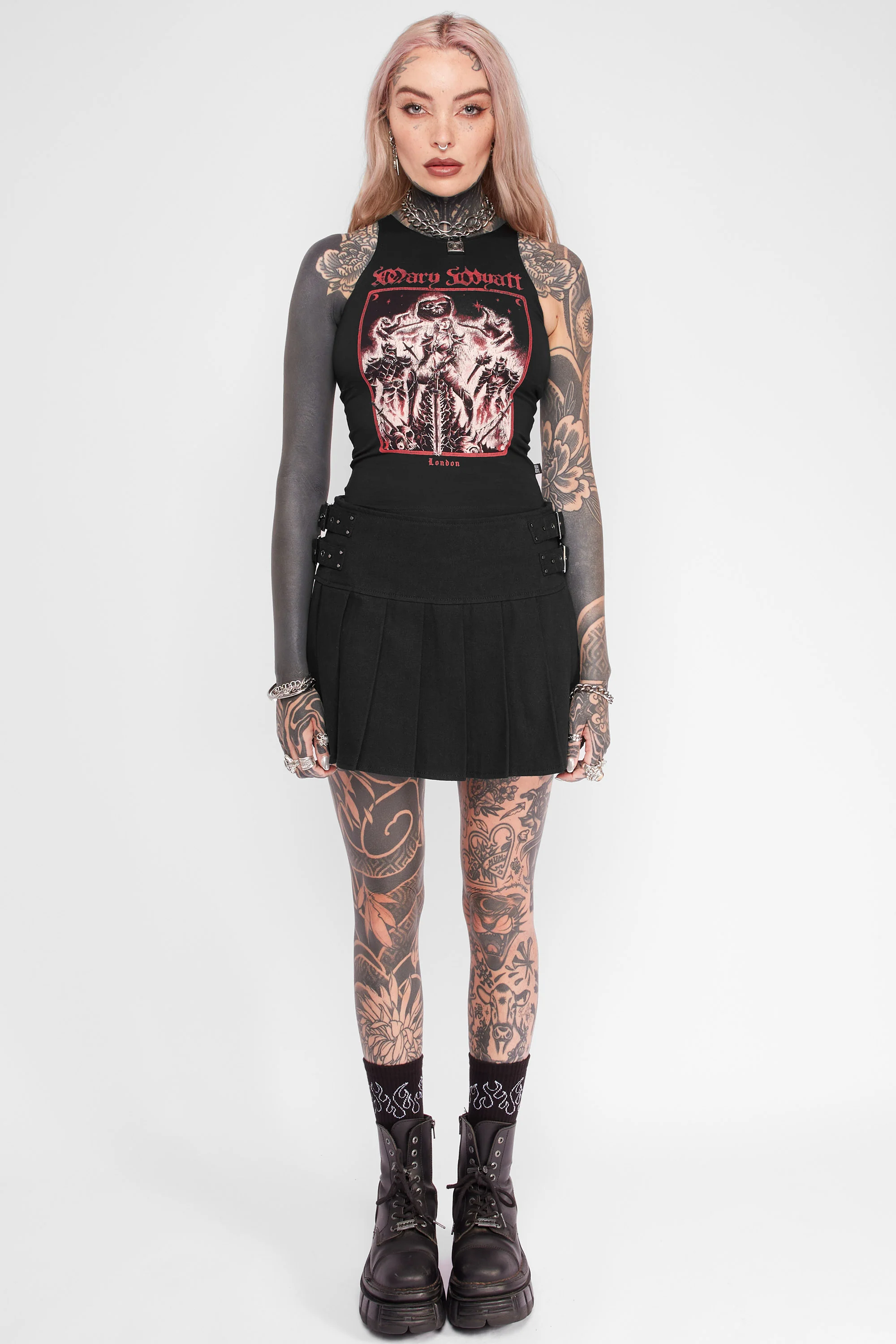 Daria Pleated Mini Skort - Image 3
