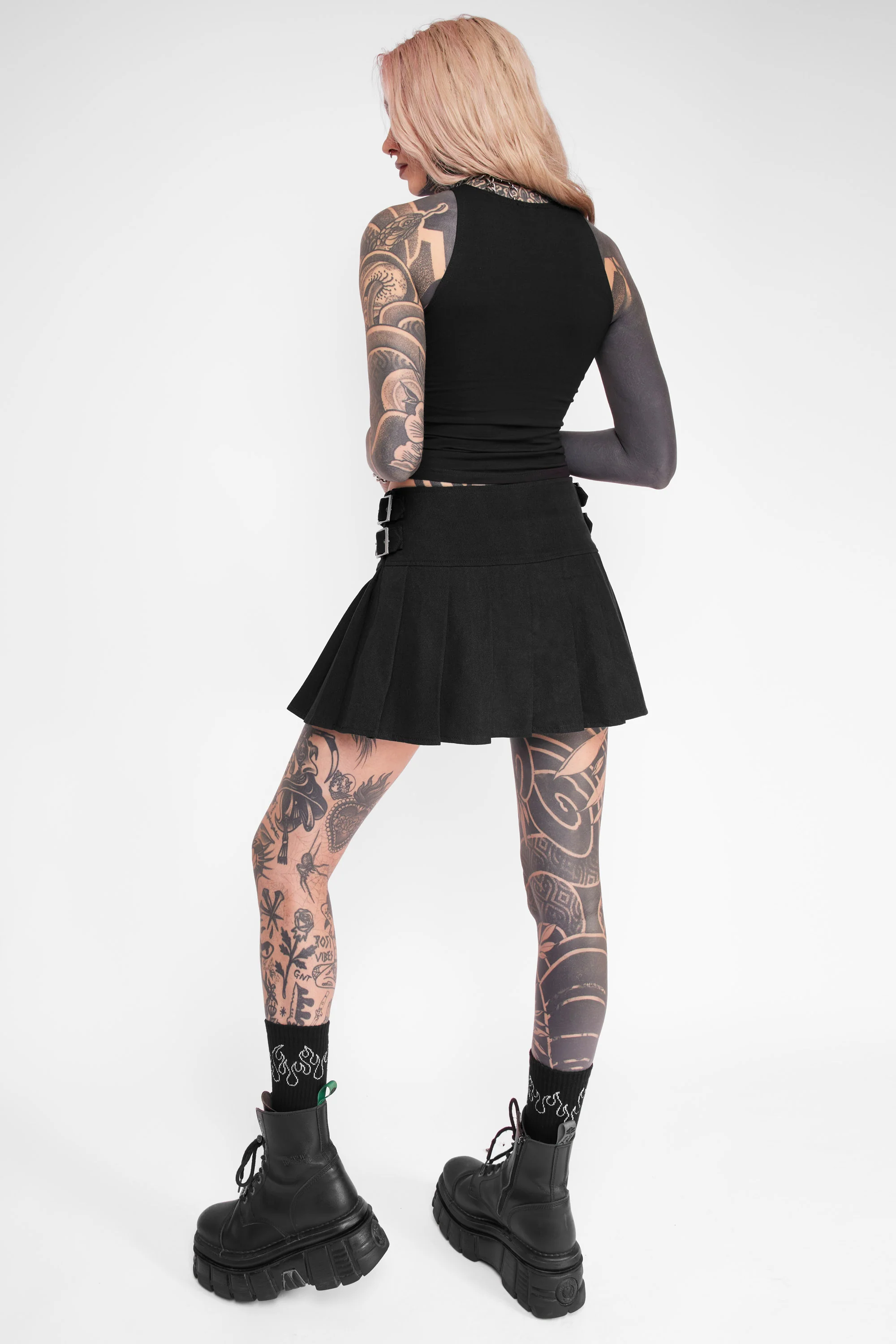 Daria Pleated Mini Skort - Image 5