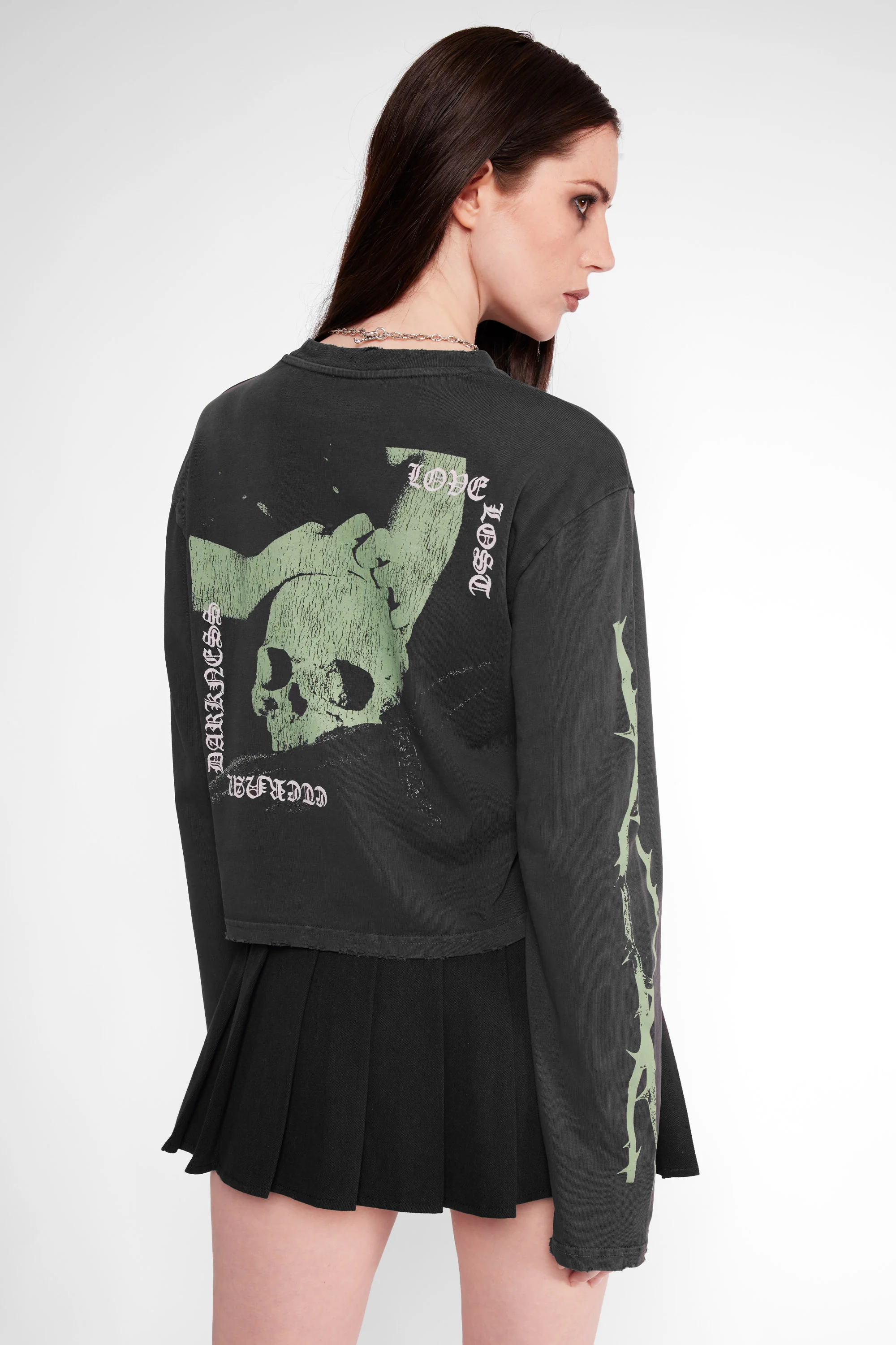 Druidess Cropped Long Sleeve Tee - Image 2