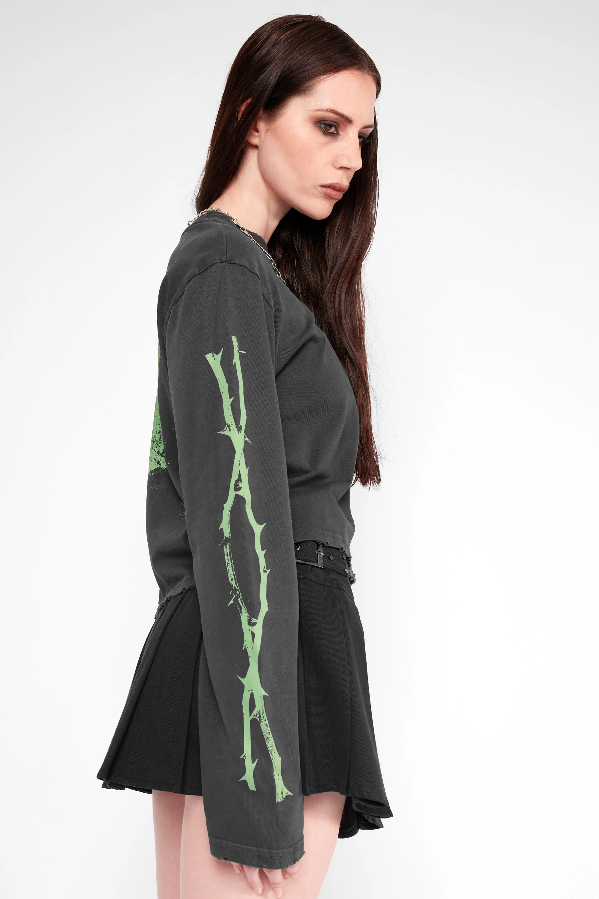Druidess Cropped Long Sleeve Tee - Image 3
