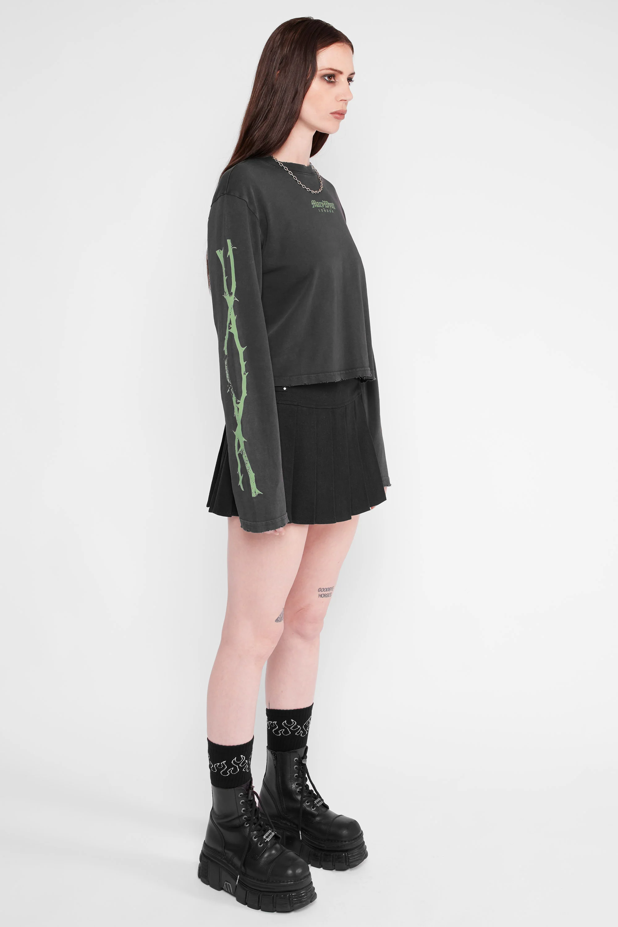 Druidess Cropped Long Sleeve Tee - Image 5