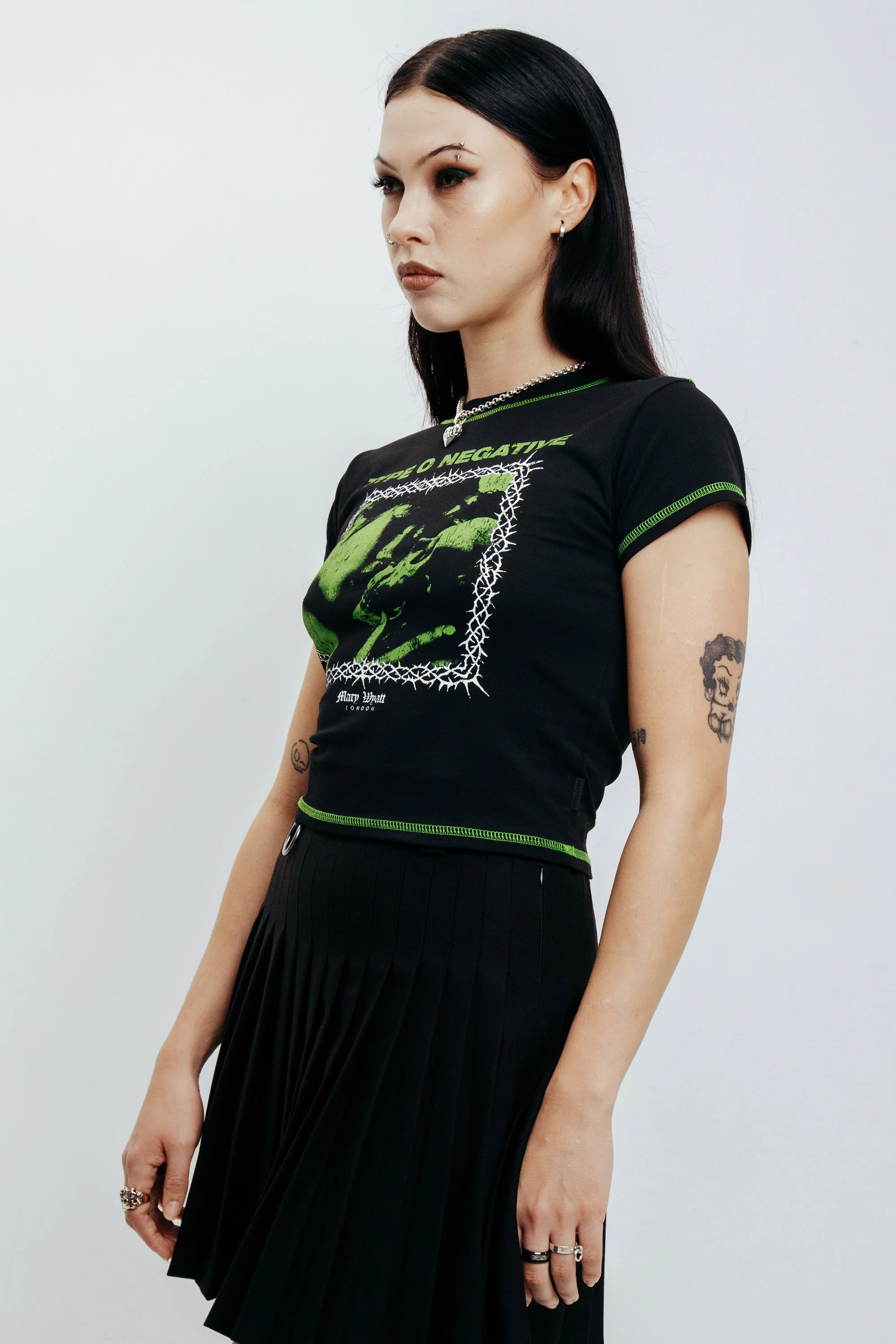 Haunted Cropped Baby Tee - Image 4