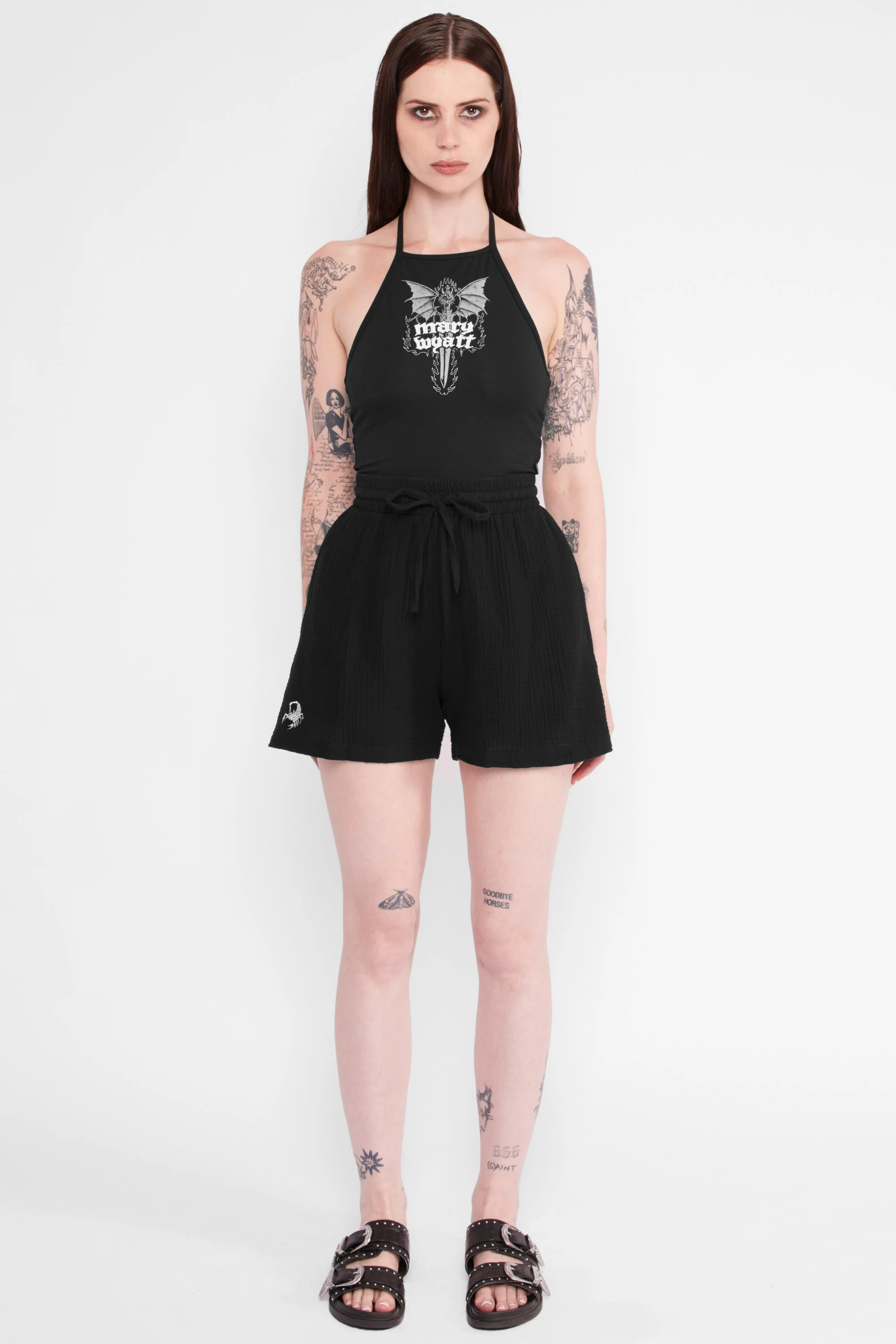 Kali Drawstring Cotton Shorts - Image 3