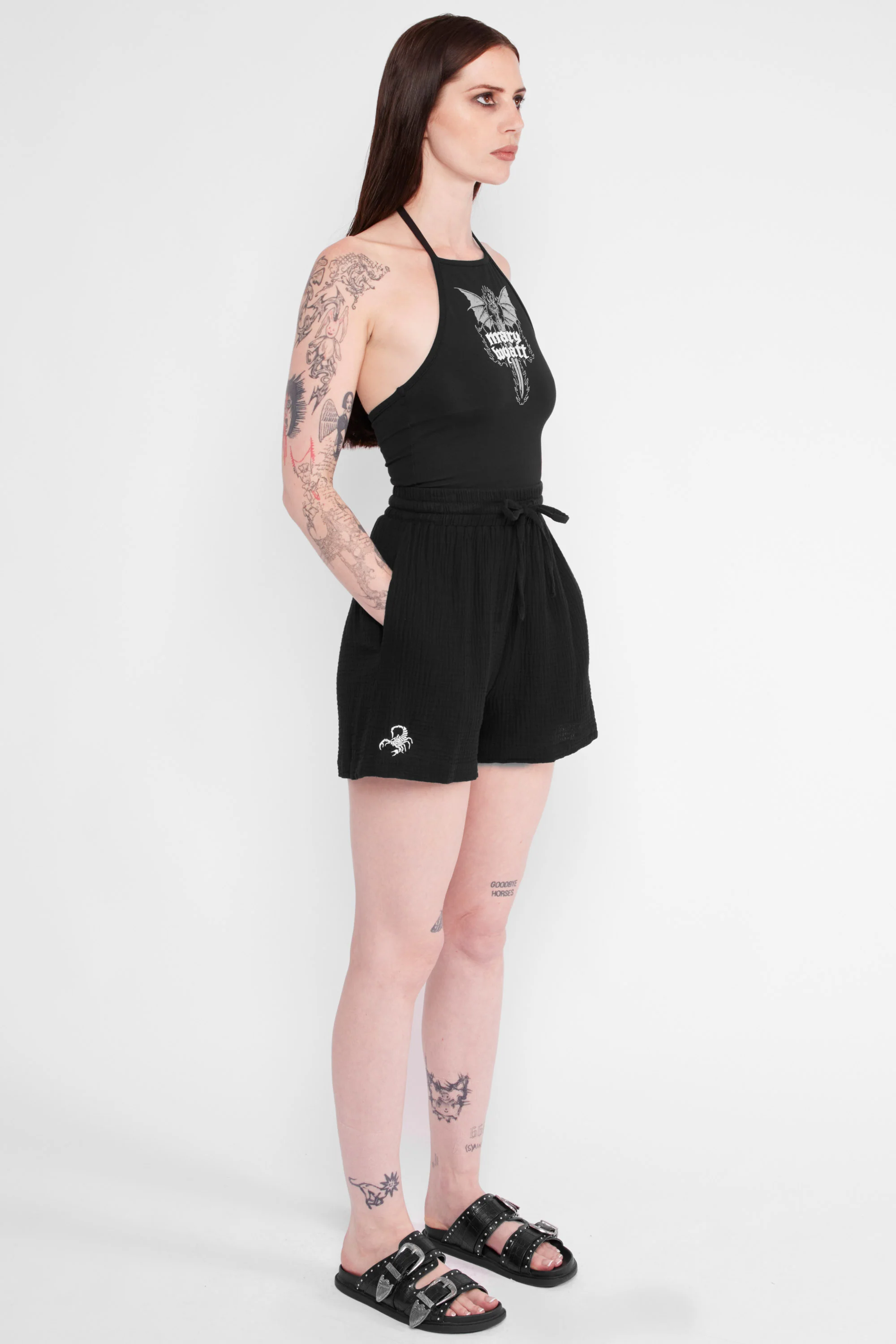 Kali Drawstring Cotton Shorts - Image 4