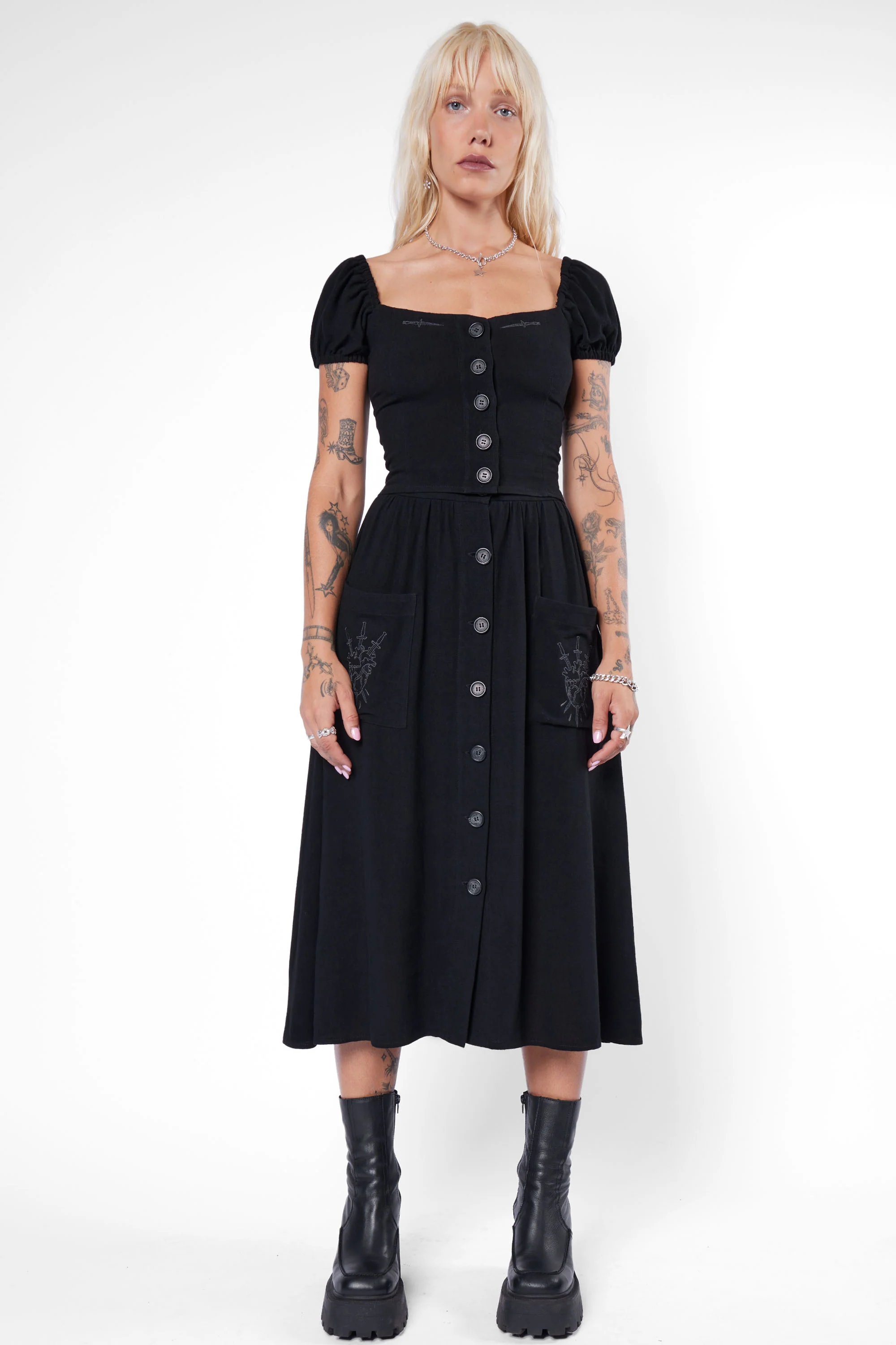 Kassandra Linen Button-Up Midi Skirt - Image 7