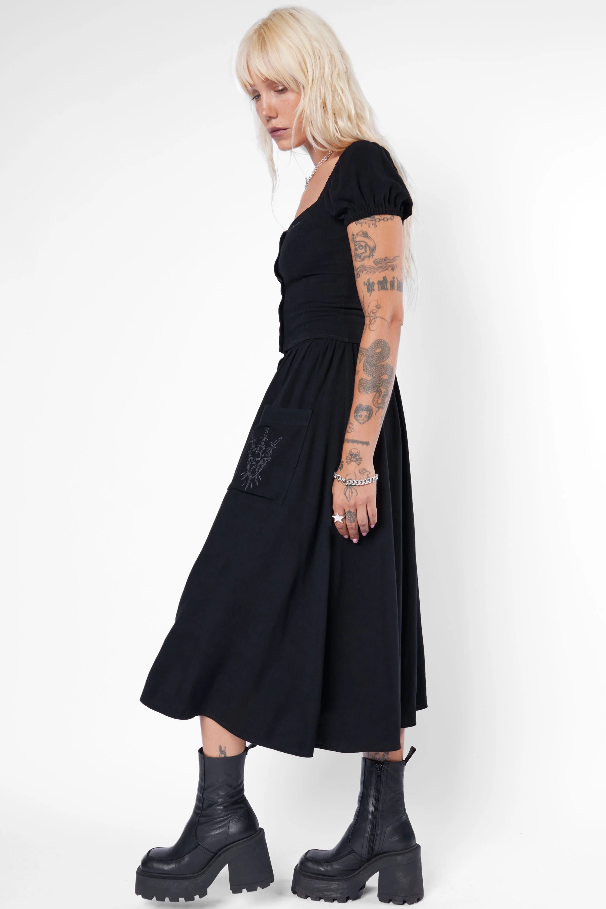 Kassandra Linen Button-Up Midi Skirt - Image 8