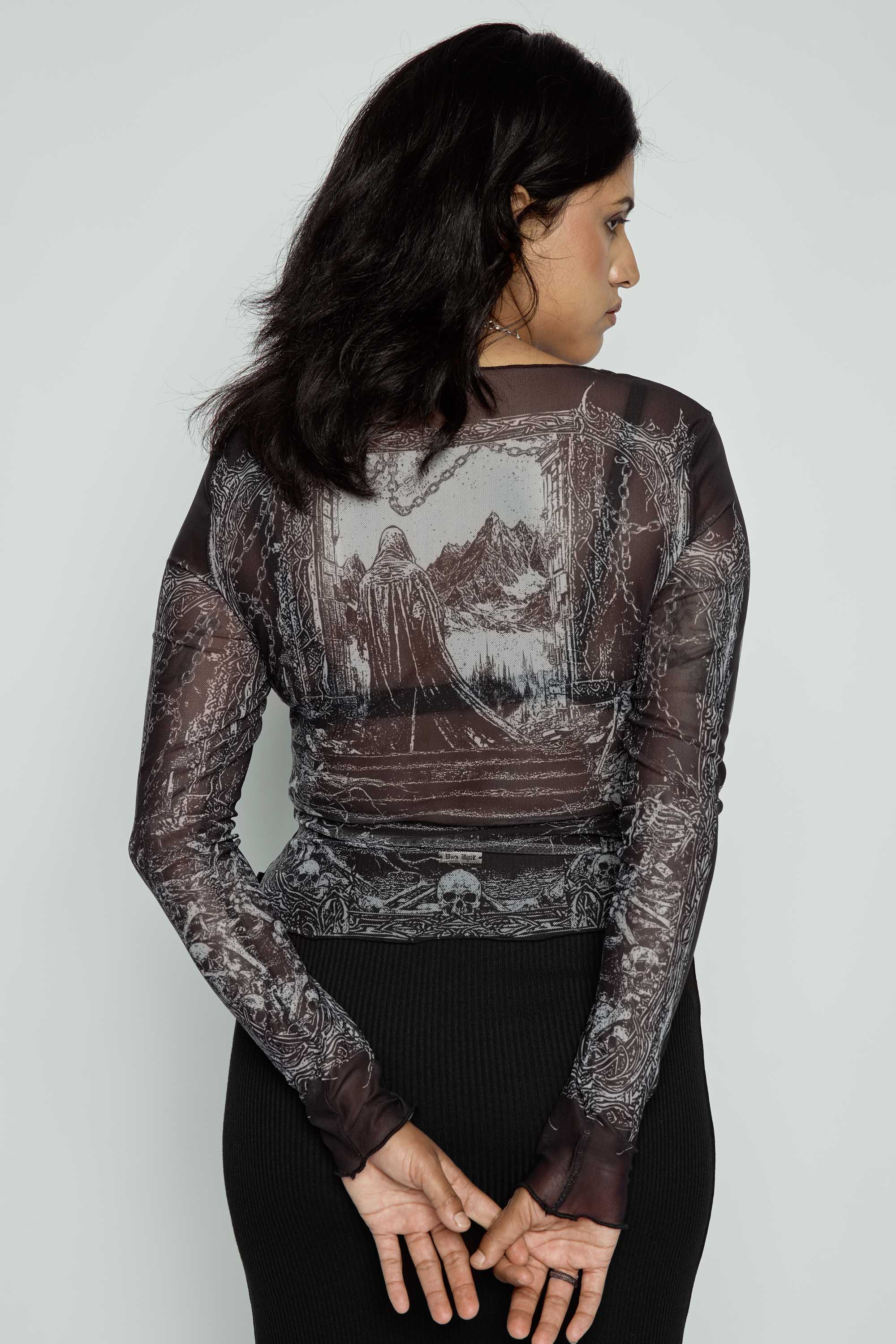Keres Long Sleeve Mesh Top - Image 3