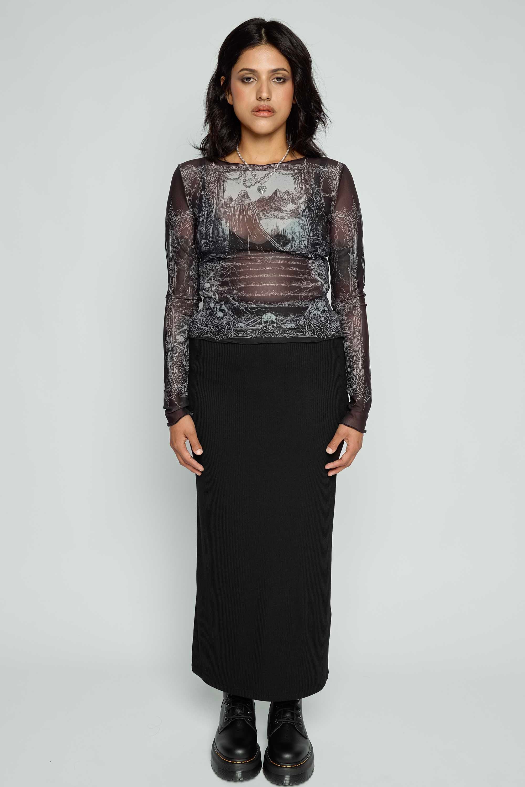 Keres Long Sleeve Mesh Top - Image 5