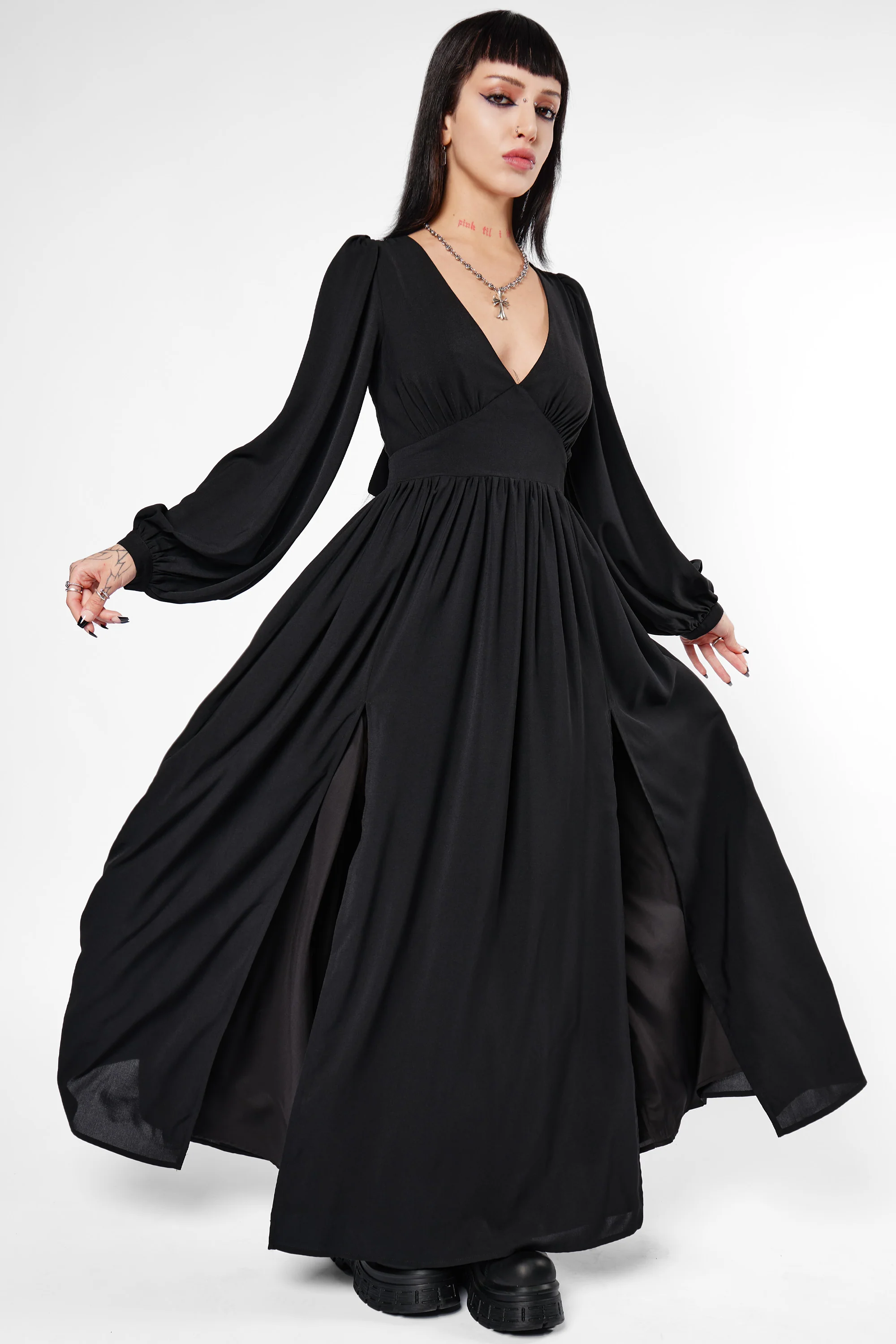 Morgana Tie Back Maxi Dress - Image 3