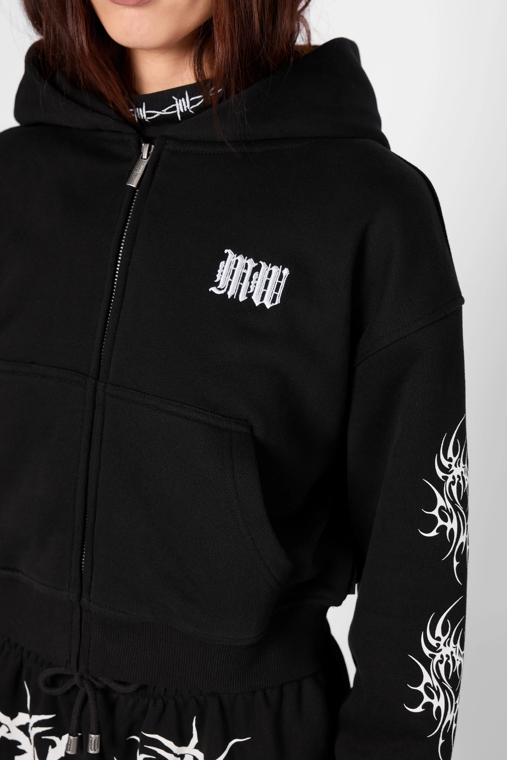 Nephilim Cropped Zip Hoodie - Image 4