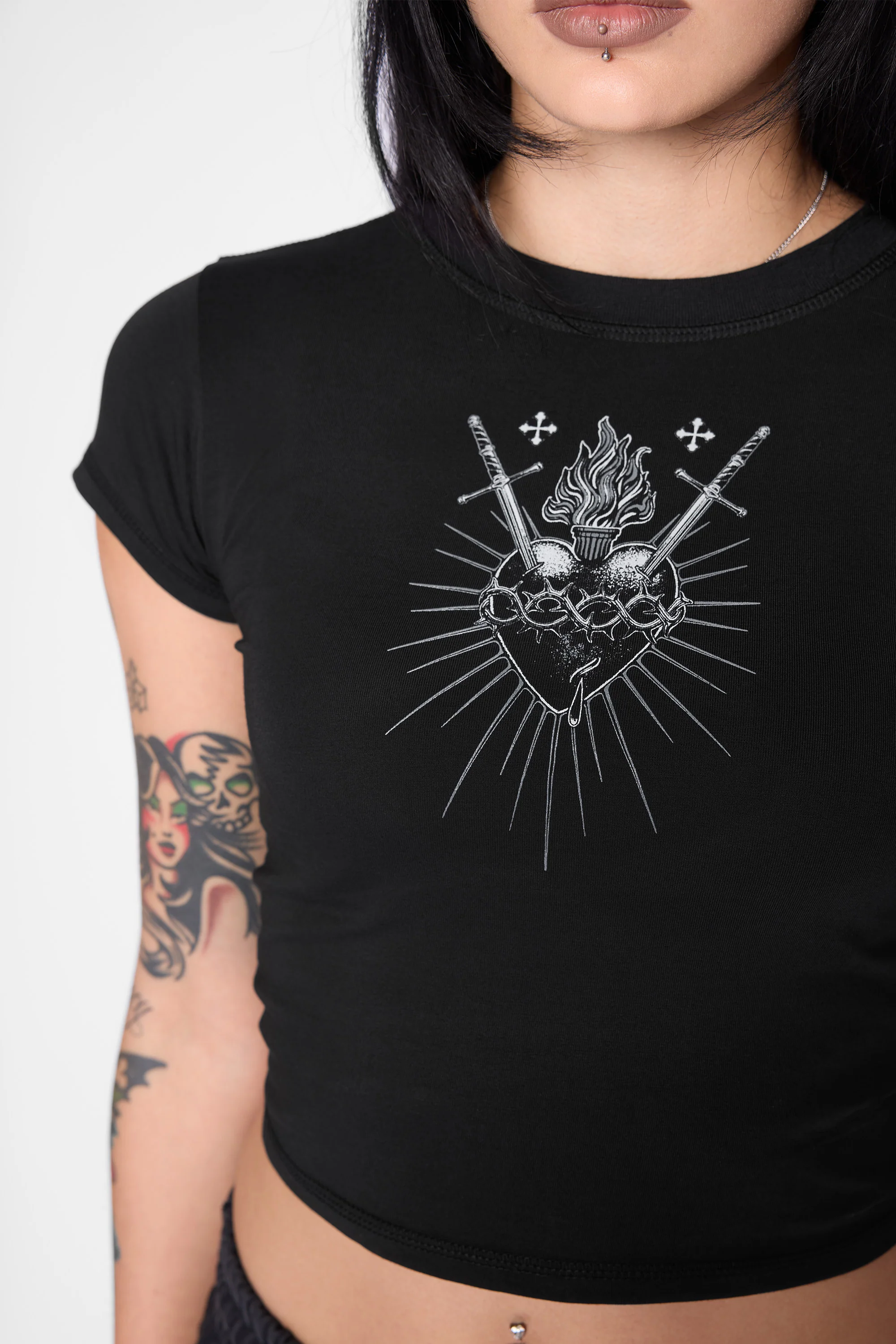 Sanctify Cropped Baby Tee - Image 3