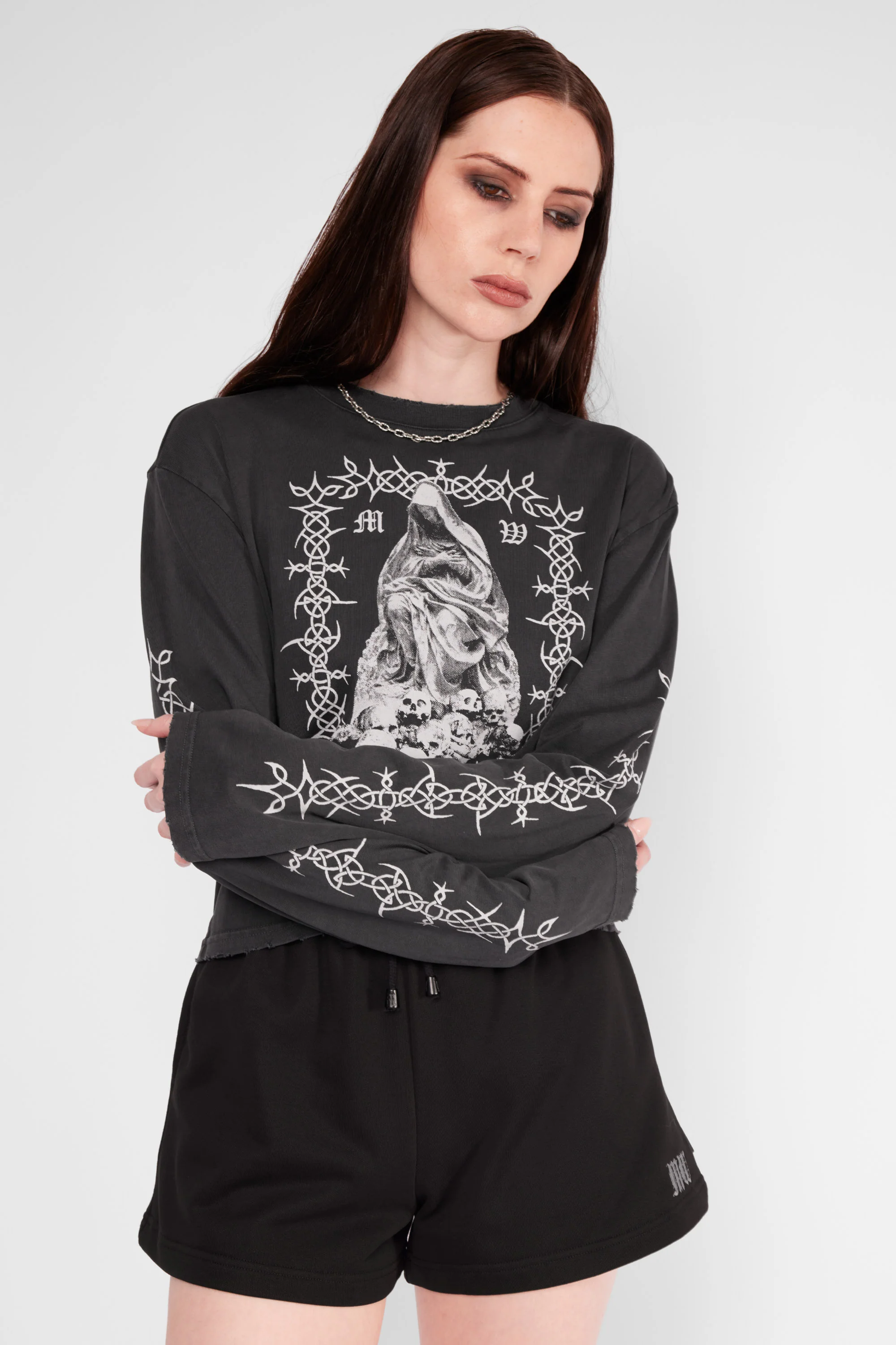 Sanctum Cropped Long Sleeve Tee - Image 3