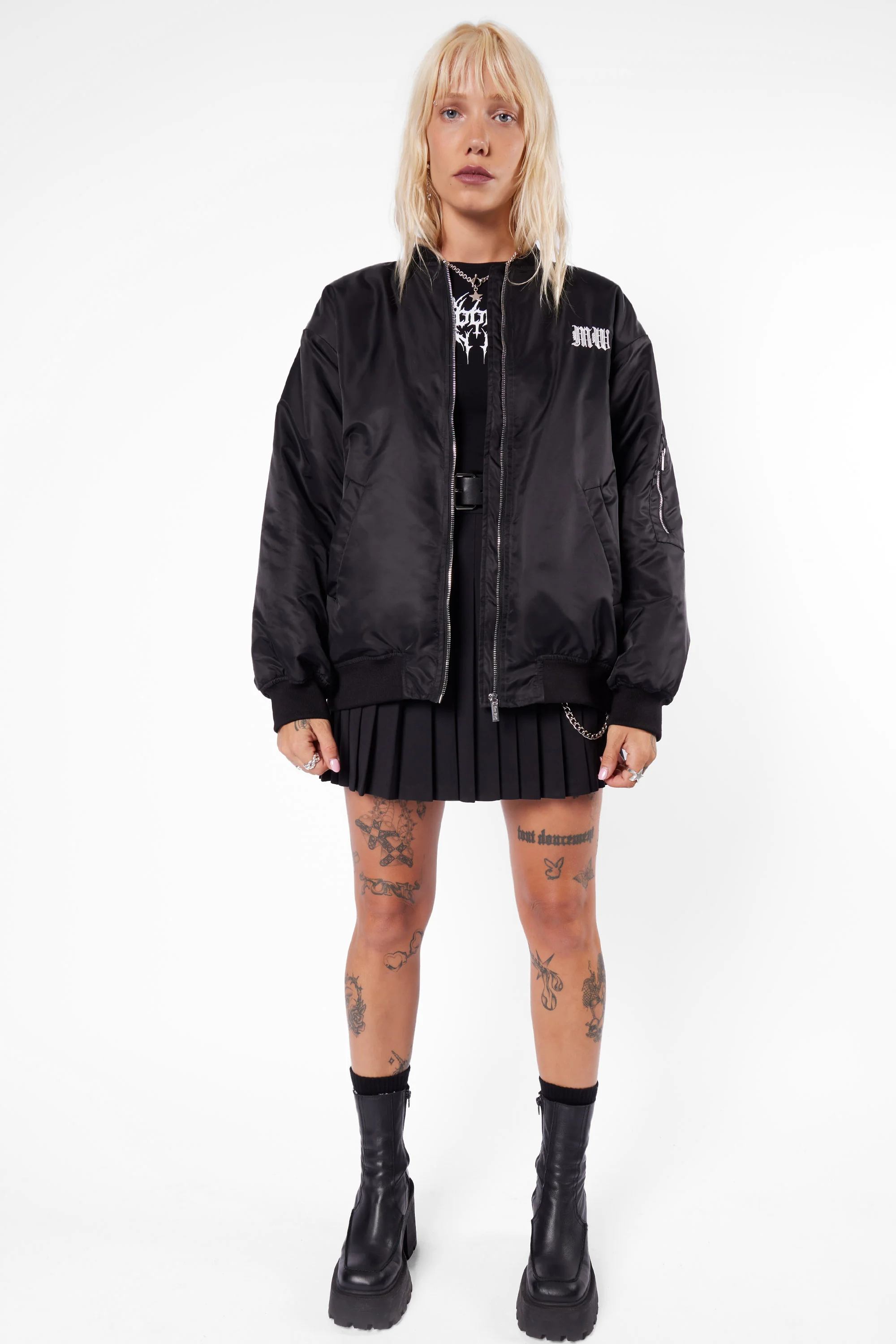 See You In Hell Oversized Bomber Jacket II - Image 2