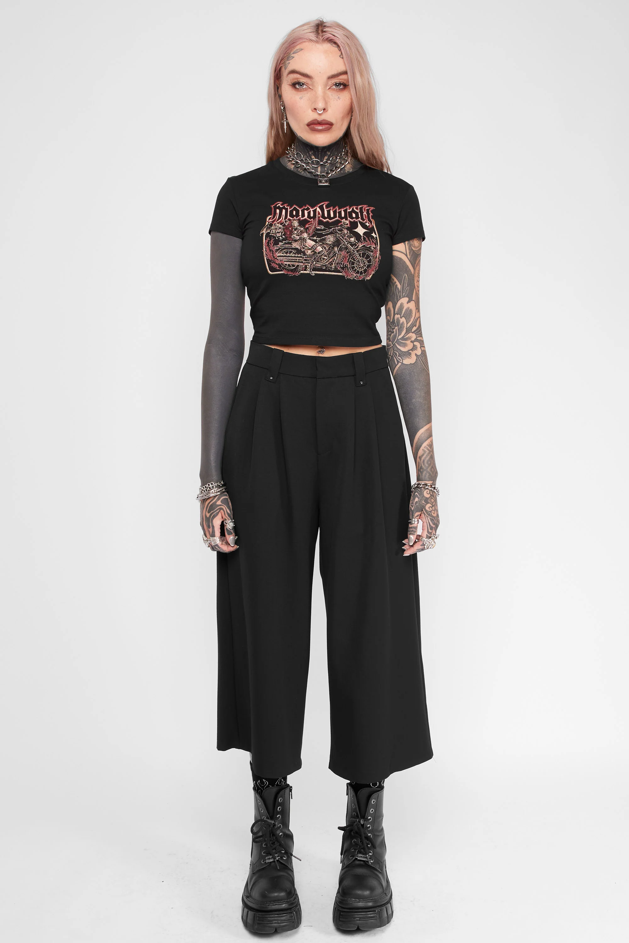 Tegan Cropped Wide Leg Trouser - Image 5