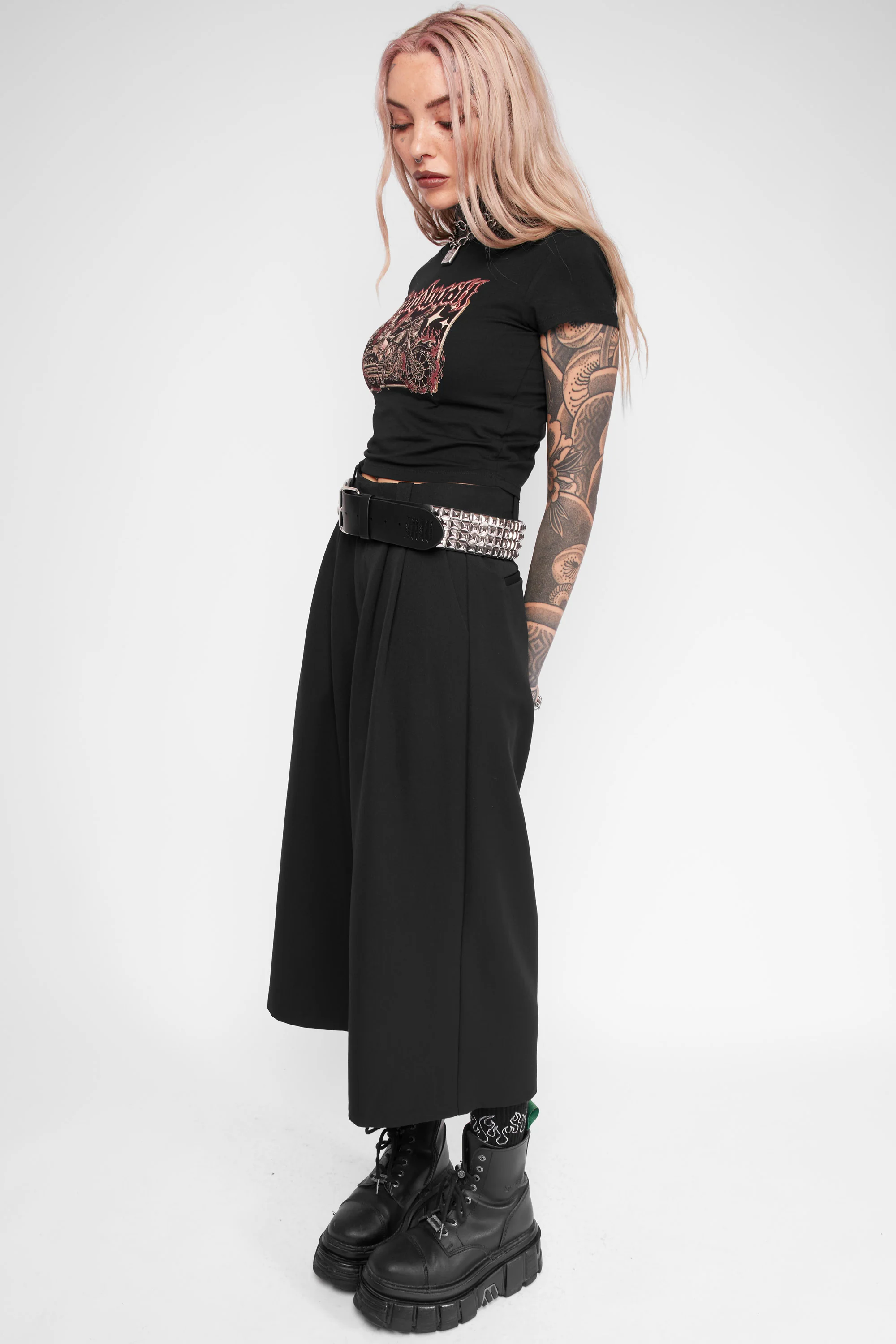 Tegan Cropped Wide Leg Trouser - Image 6