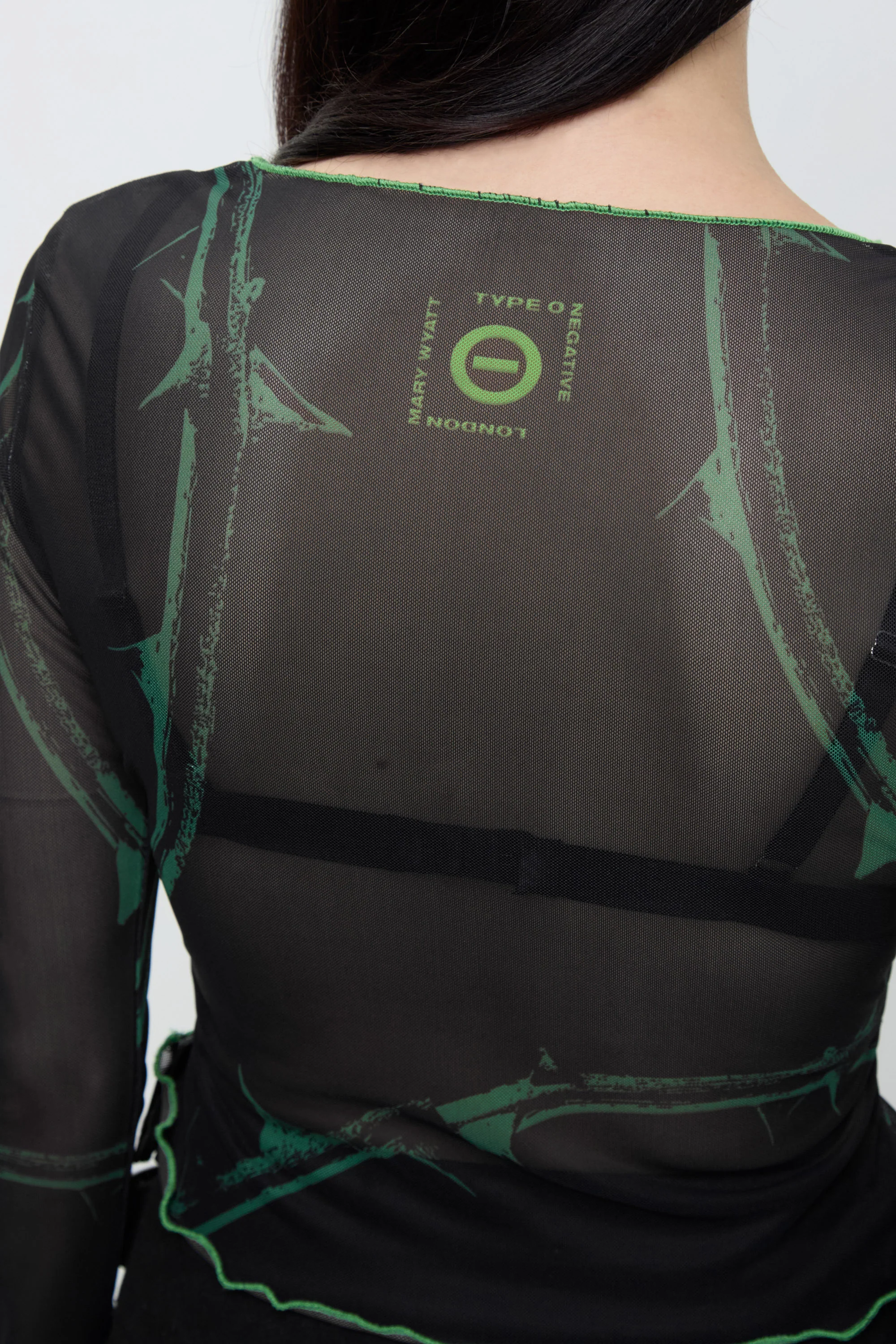 Wolf Moon Long Sleeve Mesh Top - Image 4