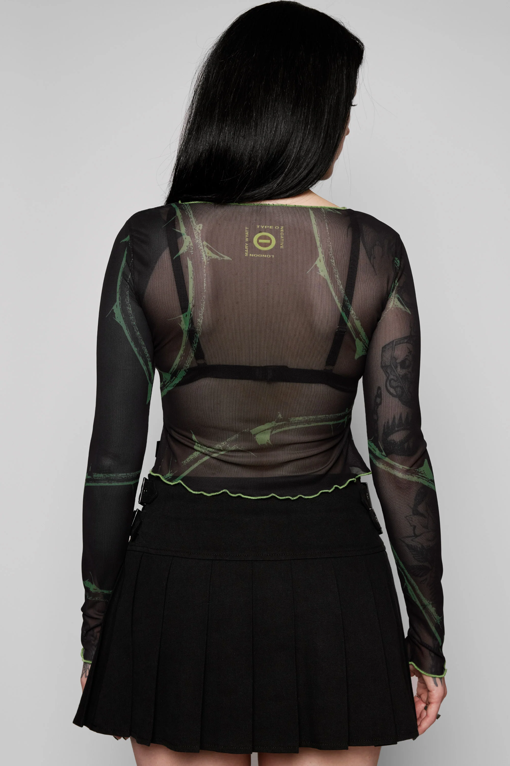 Wolf Moon Long Sleeve Mesh Top - Image 6